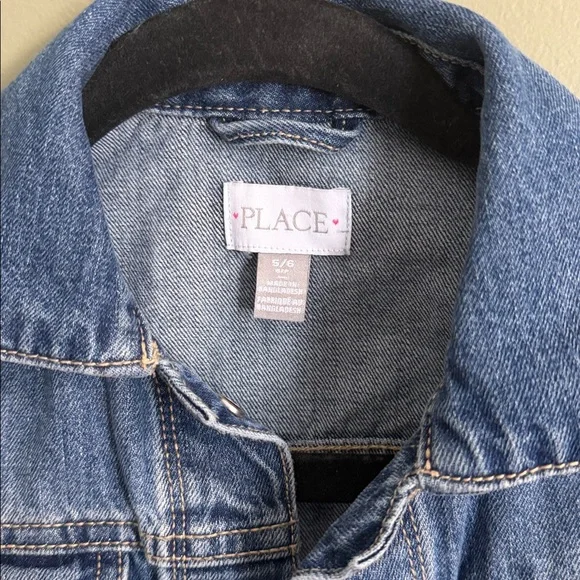 Children’s Place Kids Blue Denim Jacket - 5/6 - Picture 2 of 3